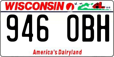 WI license plate 946OBH