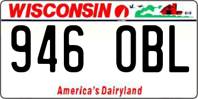 WI license plate 946OBL