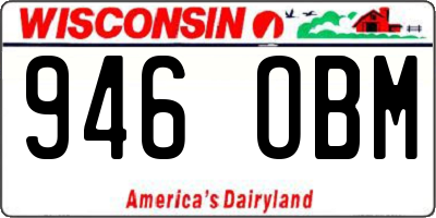 WI license plate 946OBM