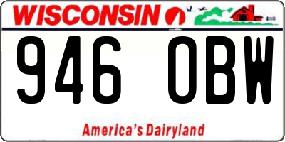 WI license plate 946OBW