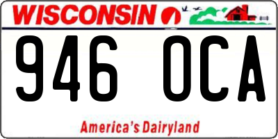 WI license plate 946OCA