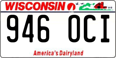 WI license plate 946OCI