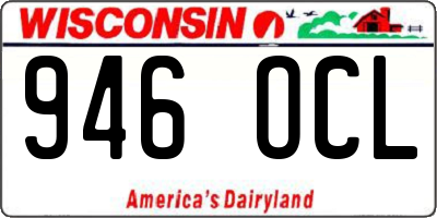 WI license plate 946OCL