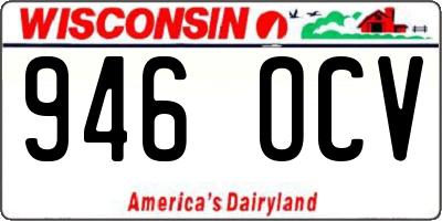WI license plate 946OCV