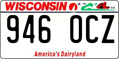 WI license plate 946OCZ