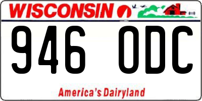 WI license plate 946ODC
