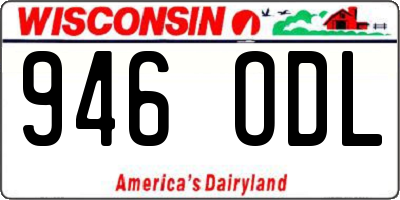 WI license plate 946ODL
