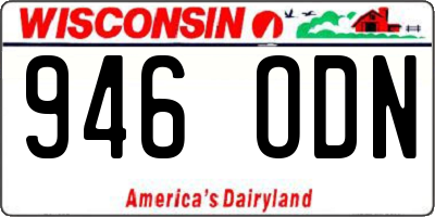 WI license plate 946ODN