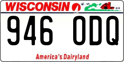 WI license plate 946ODQ