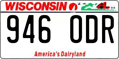 WI license plate 946ODR