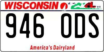 WI license plate 946ODS