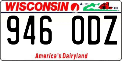 WI license plate 946ODZ