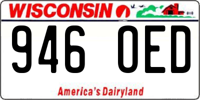 WI license plate 946OED