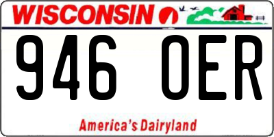 WI license plate 946OER