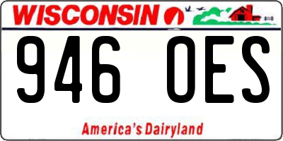 WI license plate 946OES