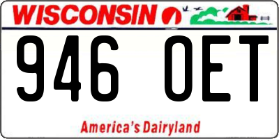 WI license plate 946OET