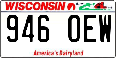 WI license plate 946OEW