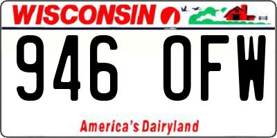 WI license plate 946OFW