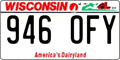 WI license plate 946OFY