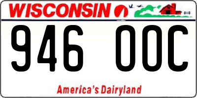 WI license plate 946OOC