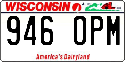 WI license plate 946OPM