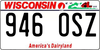 WI license plate 946OSZ