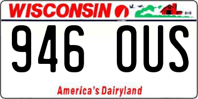 WI license plate 946OUS