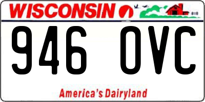 WI license plate 946OVC