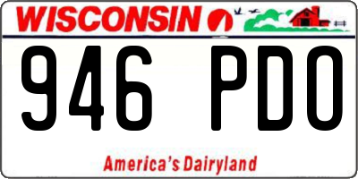 WI license plate 946PDO