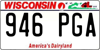 WI license plate 946PGA