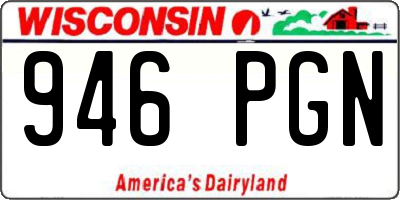 WI license plate 946PGN
