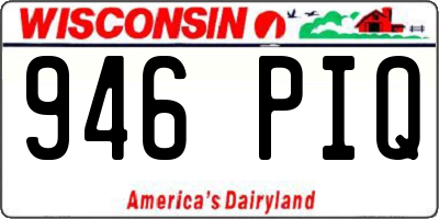 WI license plate 946PIQ