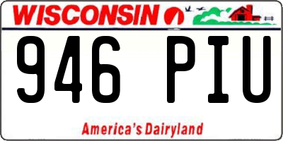 WI license plate 946PIU