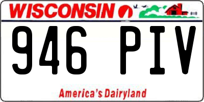 WI license plate 946PIV
