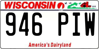 WI license plate 946PIW