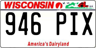 WI license plate 946PIX