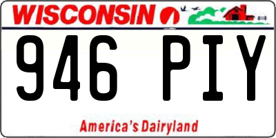 WI license plate 946PIY
