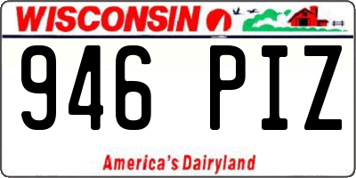WI license plate 946PIZ
