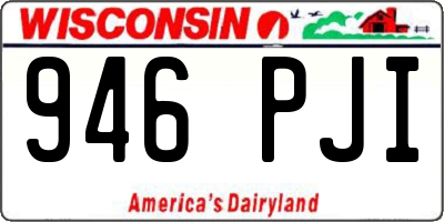 WI license plate 946PJI