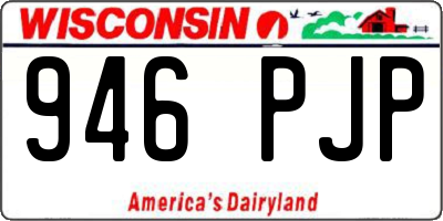 WI license plate 946PJP