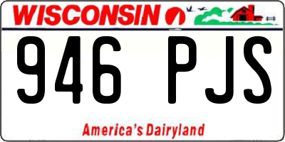 WI license plate 946PJS