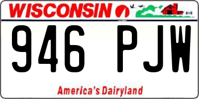 WI license plate 946PJW