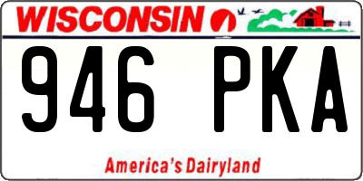 WI license plate 946PKA