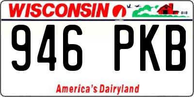 WI license plate 946PKB