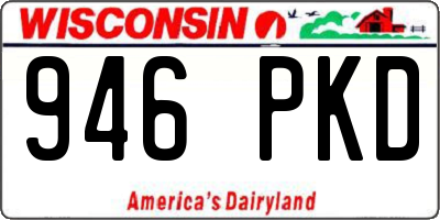 WI license plate 946PKD