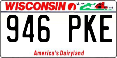 WI license plate 946PKE