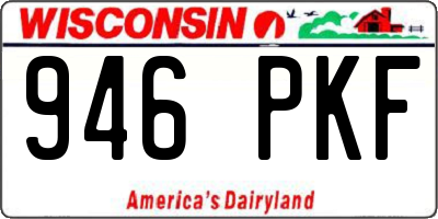 WI license plate 946PKF