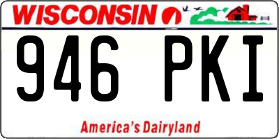 WI license plate 946PKI