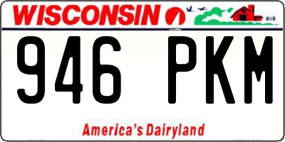 WI license plate 946PKM