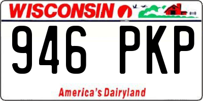 WI license plate 946PKP